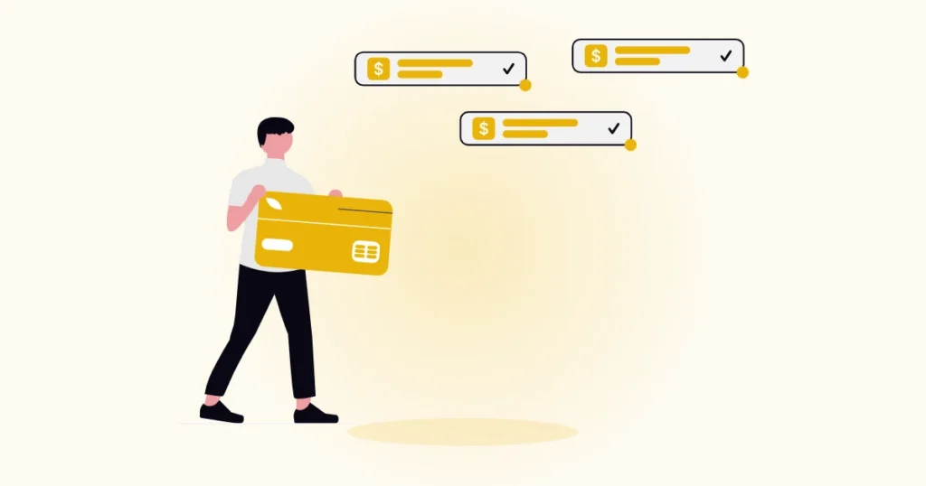 Credit card pay off calculator illustration